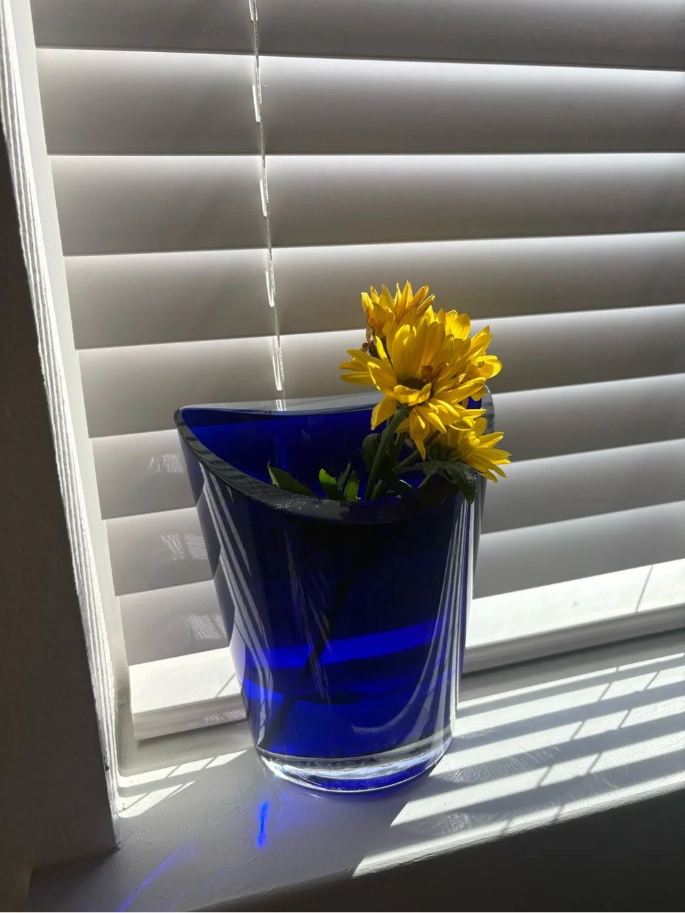 Deep Blue Glass Vase